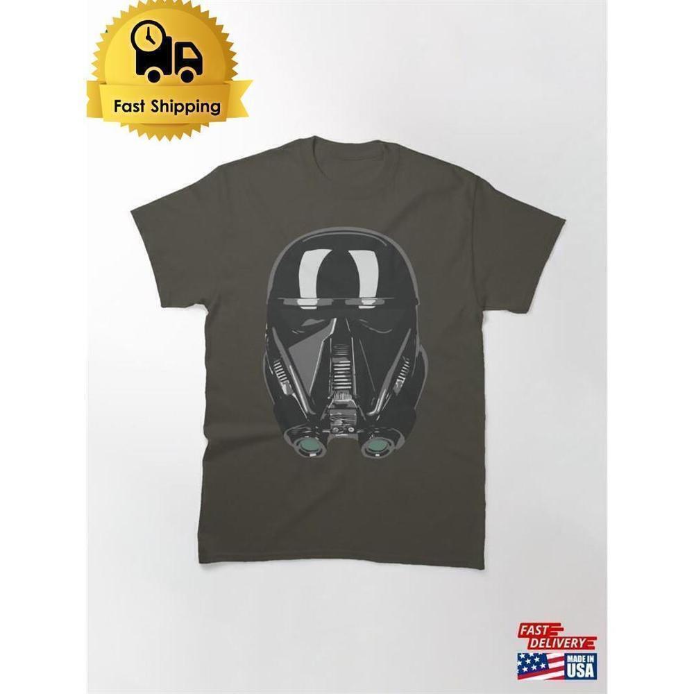 Death Trooper Helmet Dark Sci Fi Space Soldier Graphic T-Shirt